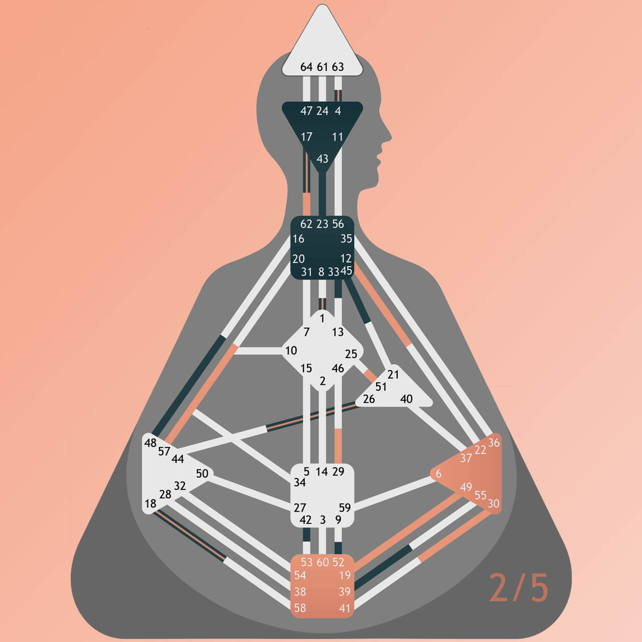 Human Design Körpergrafik von Dr. Birgit Greiner – Visualisierung für die Über mich Seite im Human Design Coaching