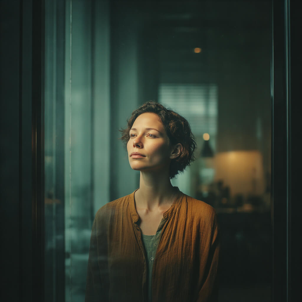 Ego und Selbstwert im Human Design - Frau blickt selbstbewusst in die Ferne - Dr. Birgit Greiner