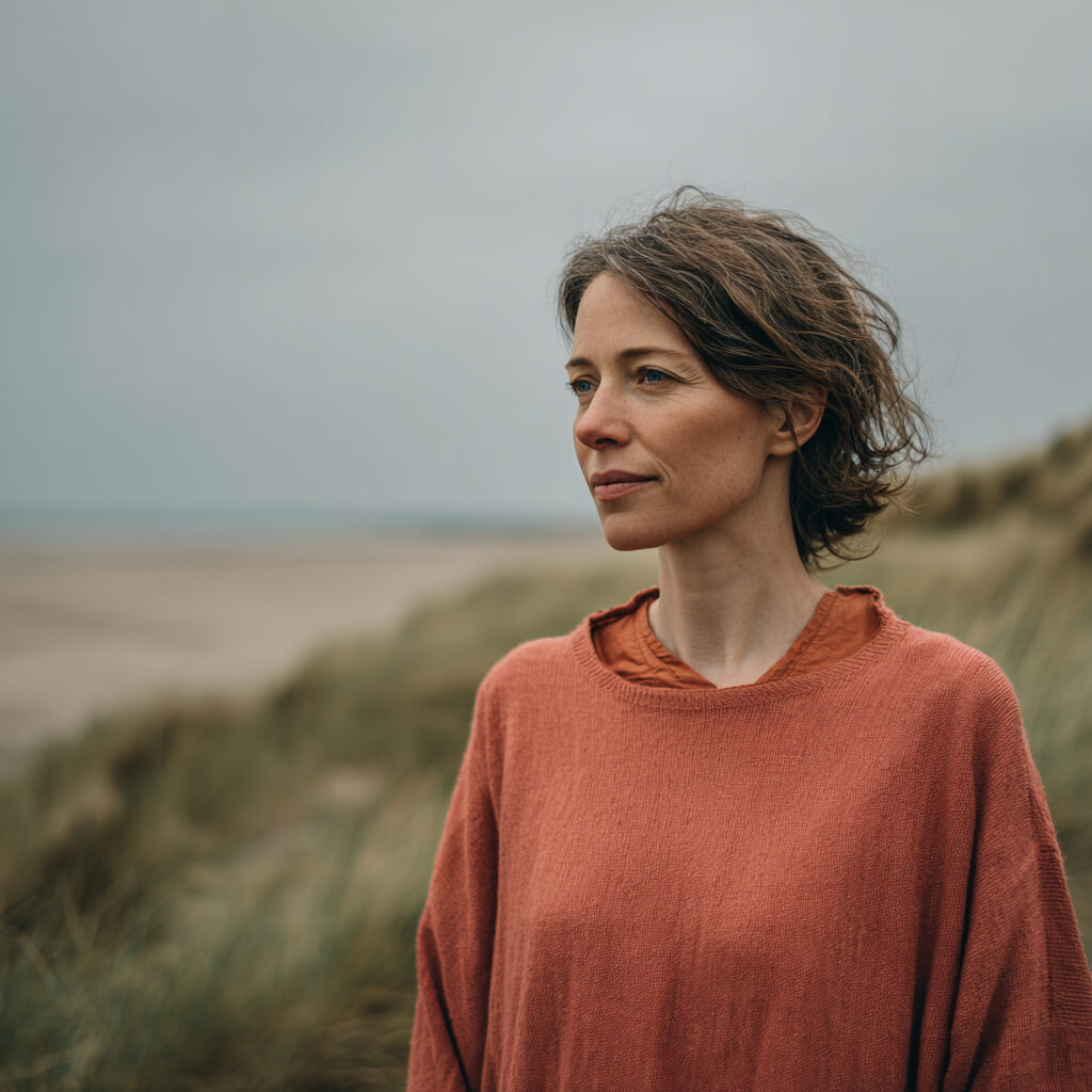 Human Design Transit: Frau in der Natur schaut in die Ferne